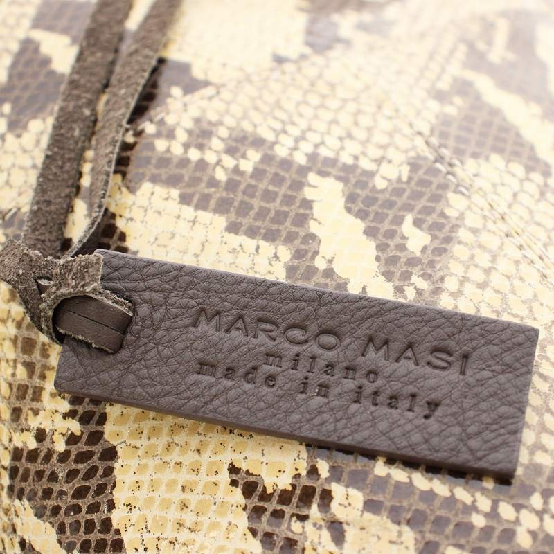 MARCO MASI Drawstring Shoulder Bag Python Pattern… - image 3