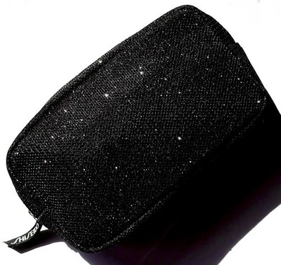Shiseido Glitter Black Makeup Bag