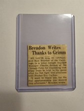 Sam Breadon Cardinals Charlie Grimm Tex Carleton 1936 Baseball Article Panel