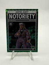2025 Panini Mosaic Notoriety Ashton Jeanty #18 Green Mosaic Prizm Rookie