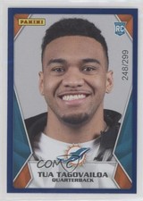 2020 NFL Sticker & Card Collection Blue /299 Tua Tagovailoa #70 Rookie RC 10e3. rookie card picture