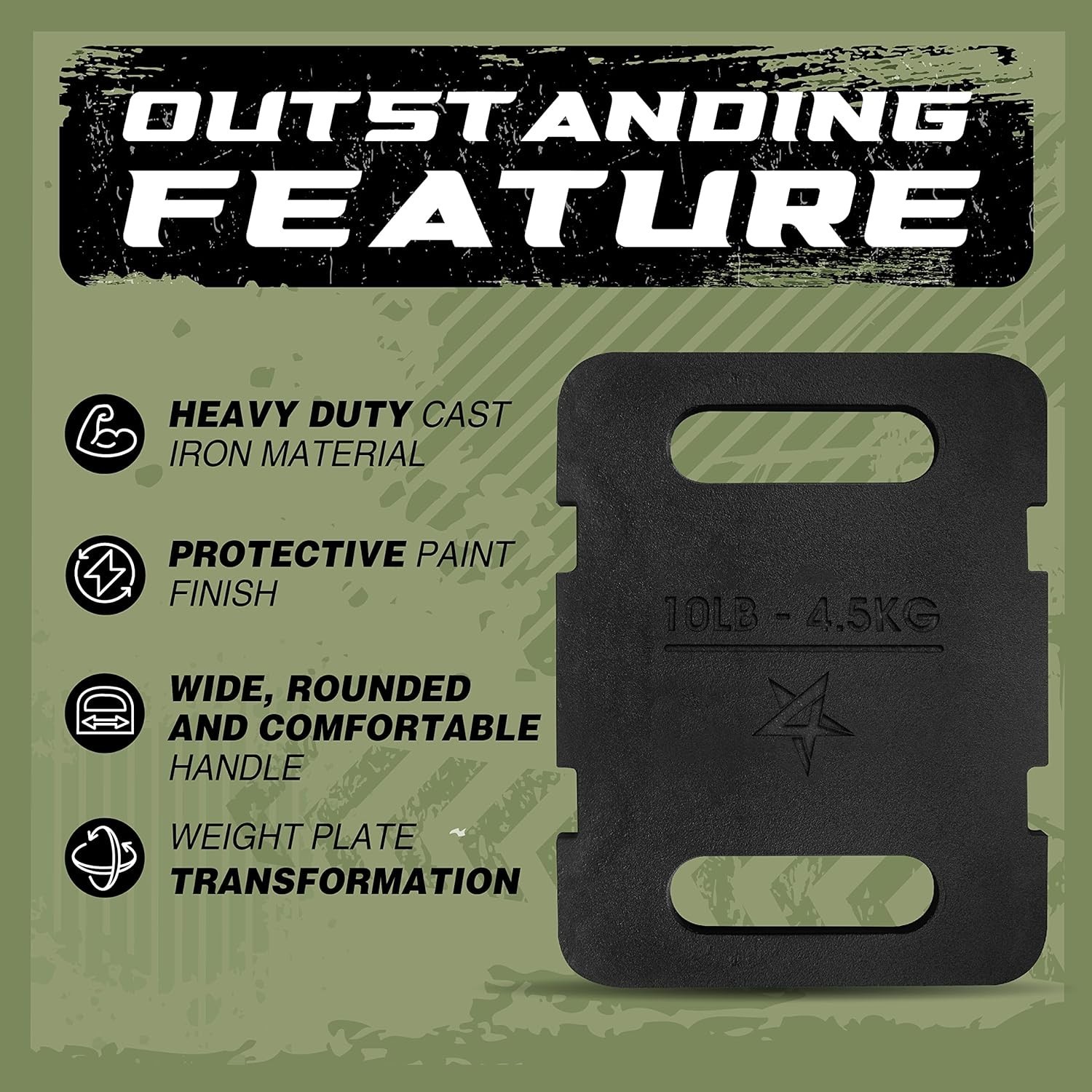 Premium Adjustable Cast Iron Ruck Weight with Straps: 10LB to 40LB Versatility