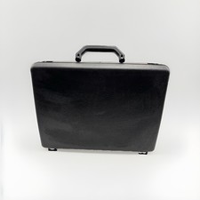 Vintage Samsonite 70's Super Slim 2.75" Black Hardshell Briefcase Broker GL