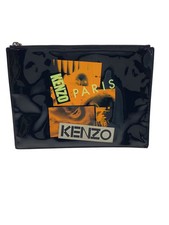 KENZO Seconda Borsa, Smaltata, Nera, Modello All-over