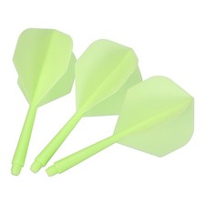 Integrated Dart Tree and Fins, 15pcs 2BA Plastic Screw Dart Fins, Green