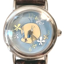 Fossil Tweety Bird Warner Bros. Studio Store Watch Rotating Flowers 1993 Vintage