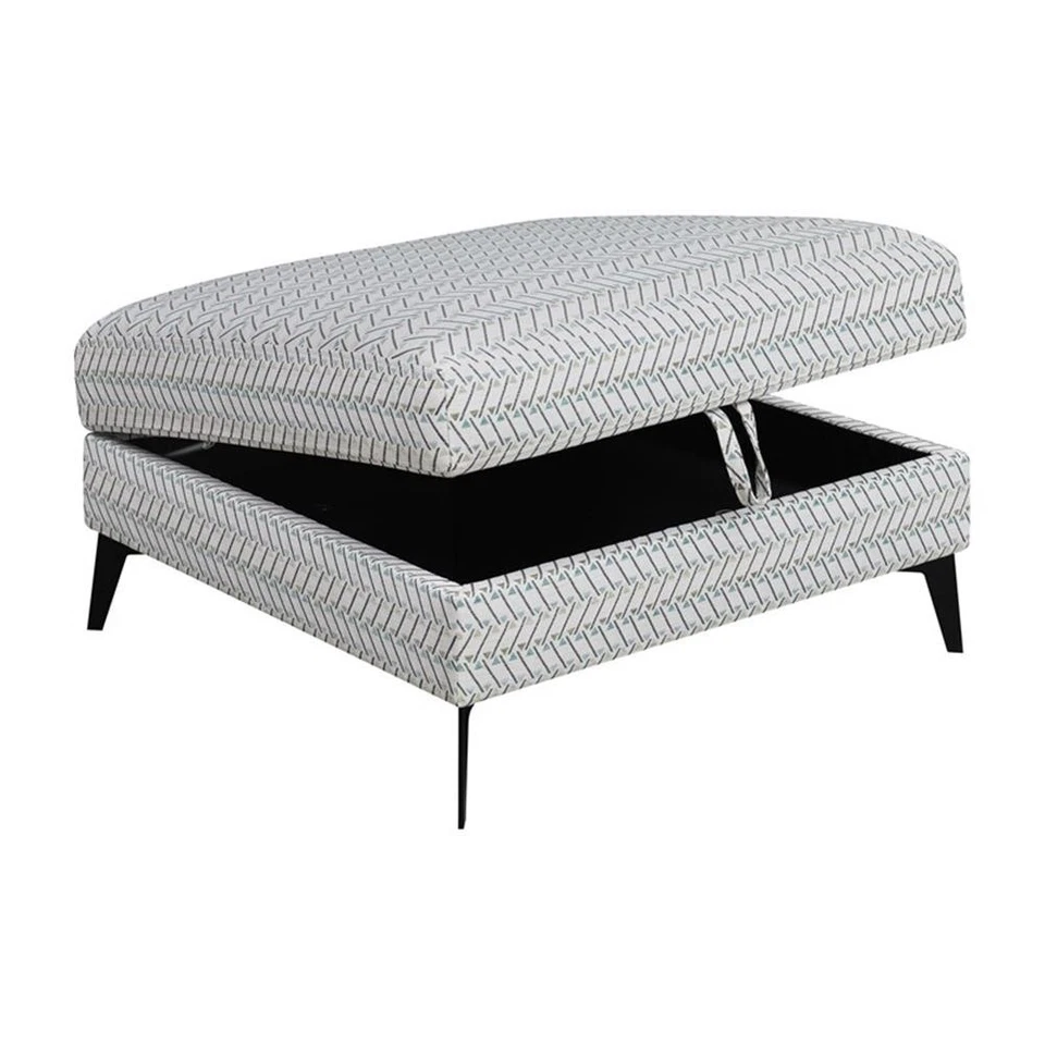 Clint Square Upholstered Tufted Storage Ottoman Aloe - Image 4 of 4