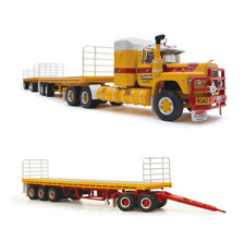 HIGHWAY REPLICAS NEIL MANSELL ROAD TRAIN 1:64 SCALE TRUCK FLAT DECK TRAILER