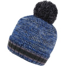 Image of Regatta Kids Davin IV Warm Winter Knitted Bobble Hat - Navy - 7-10 Yrs