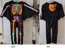 Kids Colorful Skeleton Costume Halloween Costumes with HOOD for Ages 4 to 6 Y
