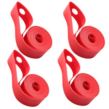 4 Pack 26" Bicycle Rim Strips 20mm PVC Bike Wheel Rim Tape Tire Liners Red