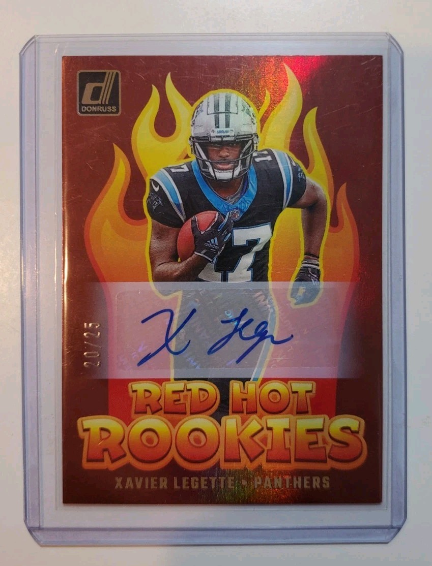 2024 Donruss Xavier Legette RC Red Hot Rookies SP Auto #d /25