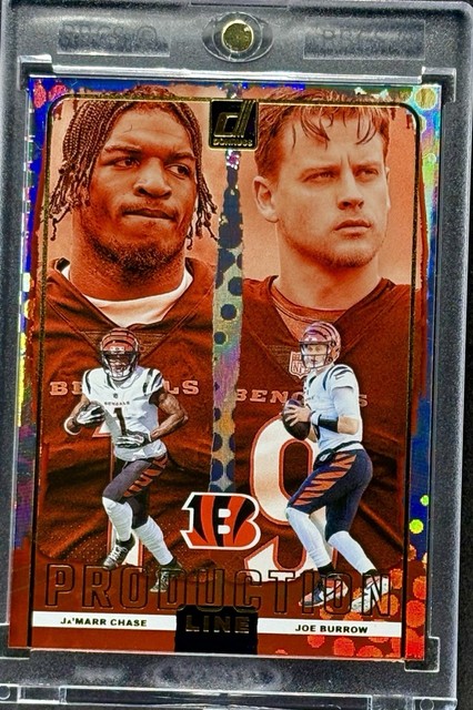 Ja’Marr Chase Joe Burrow DUAL REFRACTOR PANINI BENGALS MINT