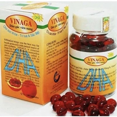 Vinaga-DHA (200 Capsules) Gac Oil Fruit