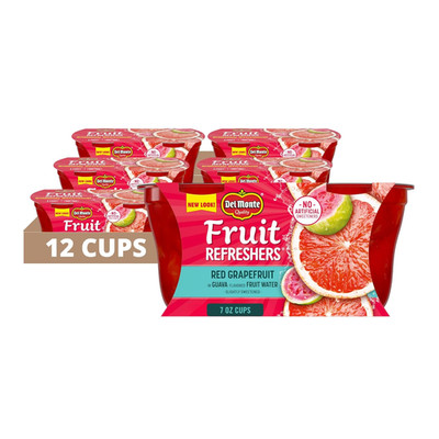 Refreshers Red Grapefruit in Guava Fruit Water Cups, 7 Ounce (2 Count per Pack, 