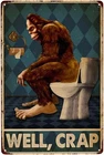 Vintage Tin Sign Retro Big Foot Sasquatch Aluminum Sign 8x12 Funny