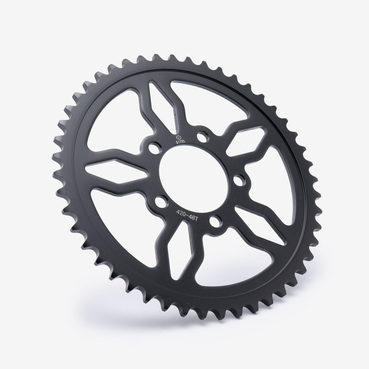 Rear Sprocket 420-48T Black Street Motorcycle SPKR177 Unit Steel SPEAKERS MUSIC
