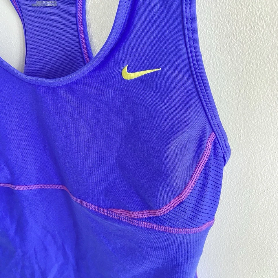 Nike Running Yoga Tennis Tank Racerback Top Solid Purple size M - Image 3 of 4
