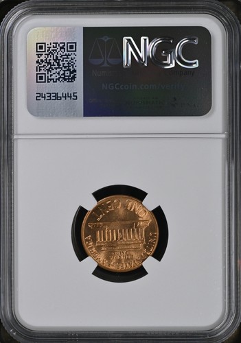 1959 D Lincoln Memorial Cent NGC MS65 RD Portrait Label - Picture 2 of 2