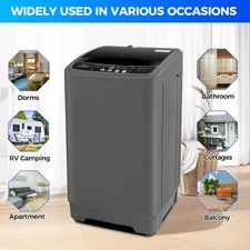 Washing Machine 20Lbs Capacity Full Automatic Portable Washer w/Drain Pump Home!