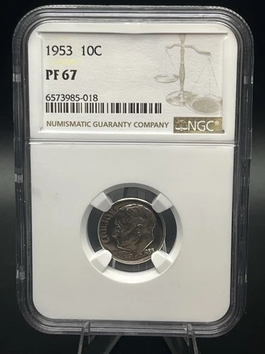 1953 10C NGC Proof PF 67 Roosevelt Dime