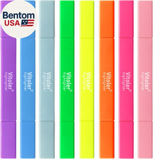 Highlighters Assorted Colors, Dual Tip Highlighters Vibrant Colors,8 Pack Soft T