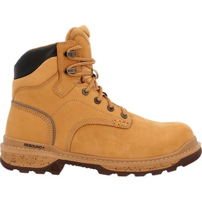 Men's Rocky Rams Horn Western Work Boots, Wheat, 11 D Medium US