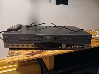 Tested Go-Video DDV9475 Dual Deck VHS VCR Player Copier Hi-Fi with Remote Cable