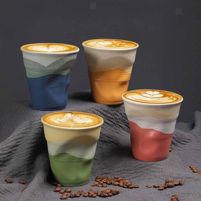 Keramik Kaffeebecher 250ml Cafe Shop Küche Geschenk Zuhause Teetasse Morgentasse