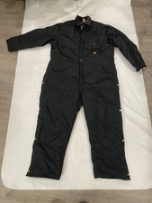 Carhartt X03 Coveralls Men 56R Black Insulated Canvas Work USA