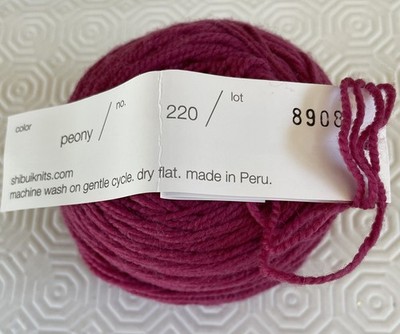 SHIBUI SOCK YARN -  in Peony Pink, One Ball