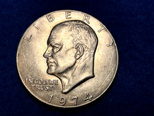 1974 Eisenhower Dollar Coin Uncirculated Beautiful Coin As Pictured 7.99 F.S.