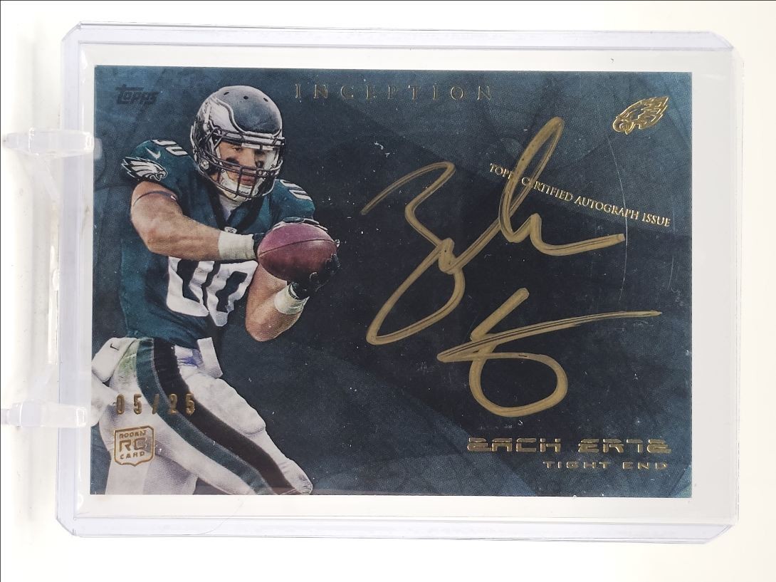Zach Ertz Topps Inception Silver Signings #ISSZE Gold
