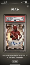 2022 Bowman Invicta Auto Elijah Green PSA 9 Nationals Top Prospect