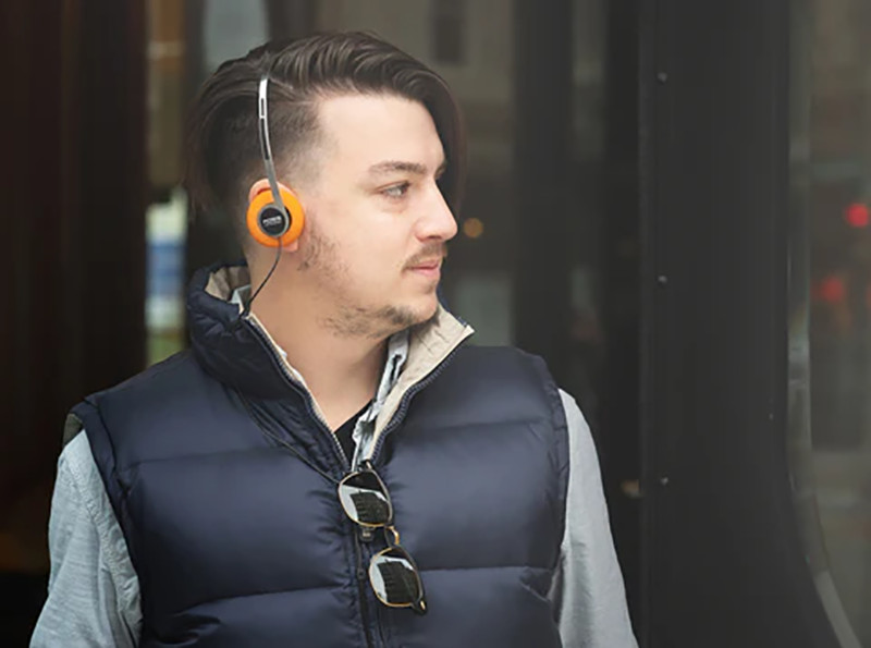 Koss X Retrospekt P/21 Retro Orange Foam On-Ear Headphones Used