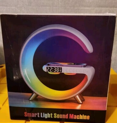 Smart Light Sound Machine Dimmable, Alarm Clock, Sleep Aid, Wireless Fast 