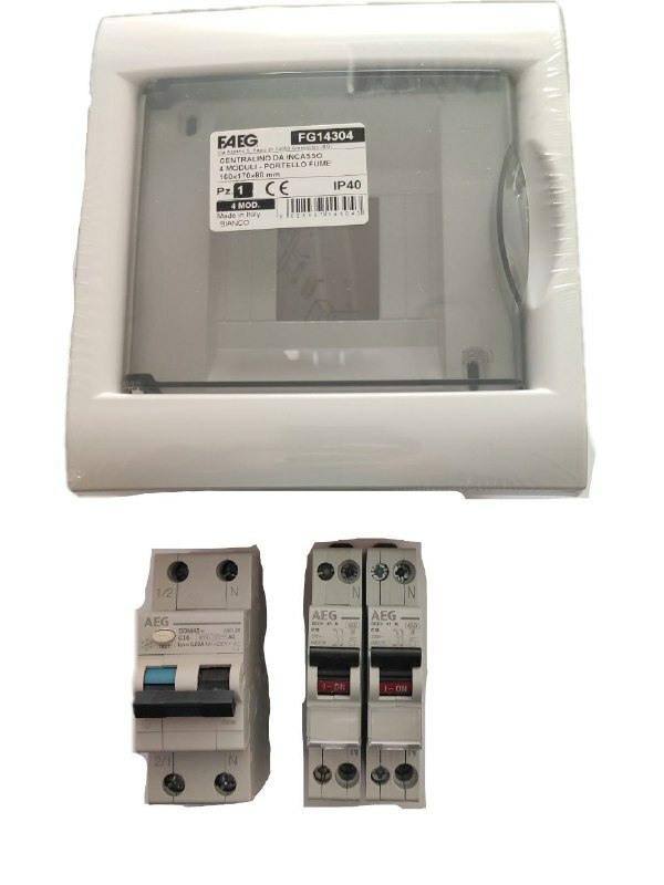 Centralino Incasso Design 4 Moduli: Kit Protezione Elettrica Casa