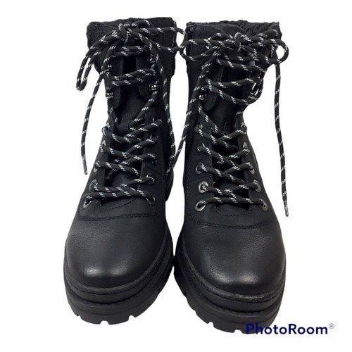 Vegan Ankle Boots Faux Fur Trim Size 
