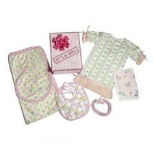 Handgefertigte Babydecke, Spucktuch, Kleid, Lätzchen, Handtuch, Stirnband, Neugeborene