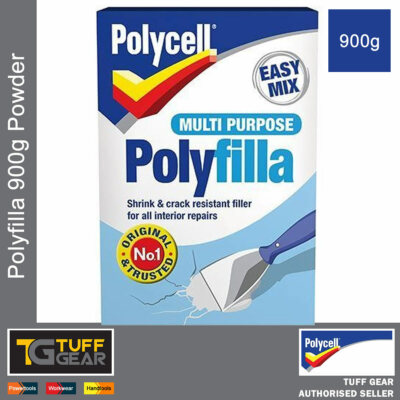 Polycell Mehrzweck Indoor Polyfilla 900g Pulverfüller Reparaturen Easy Mix Box