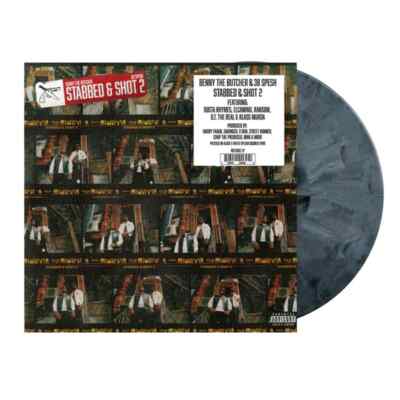 Benny The Butcher & 38 Spesh Stabbed & Shot 2 (Black & White Splash) New LP