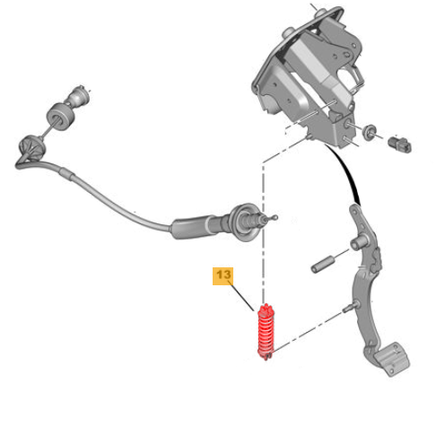Ressort Rappel Pédale Embrayage – Compatible Peugeot 206, 406, 607, Citroën Berlingo/Partner – Ref OEM 214855 - 6