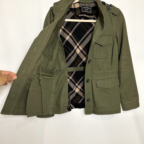 Lucky Brand Women's Field Military Army Utility Plaid Jacket Coat size X Small - Picture 7 of 8
