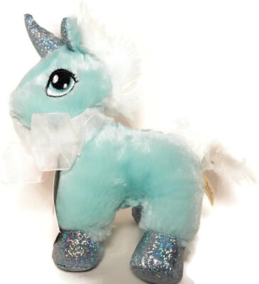 Dan Dee Collectors Choice Small BLUE UNICORN Plush Stuffed Animal Toy Blue 7''