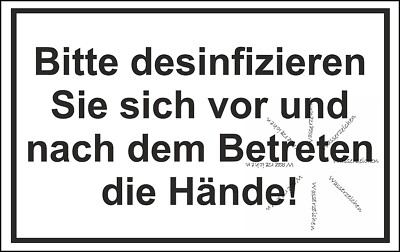 Autoaufkleber 2x H?nde-Desinfizieren-Corona c150 Sticker-12cm