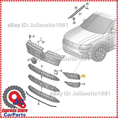 5NN853666 9B9 VOLKSWAGEN GENUINE TIGUAN FRONT RIGHT COOLING AIR
