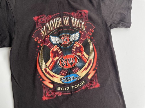 Summer of Rock 2017 Tour T Shirt Men Small Styx REO Speedwagon Concert Band - Picture 2 of 5
