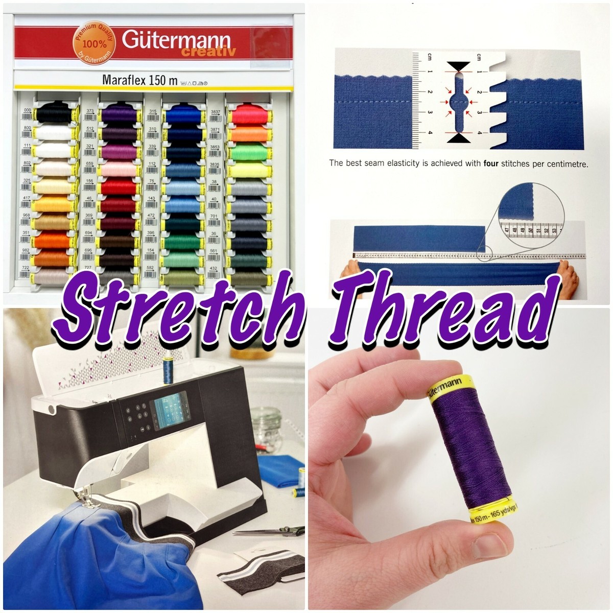Stretch Maraflex Thread Gütermann 150m Reel Machine Sewing for Jersey  Fabrics