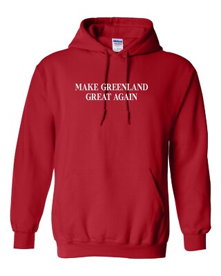 Make Greenland Great Again USA Trump Nuuk (Gildan 50/50) Red Hoodie
