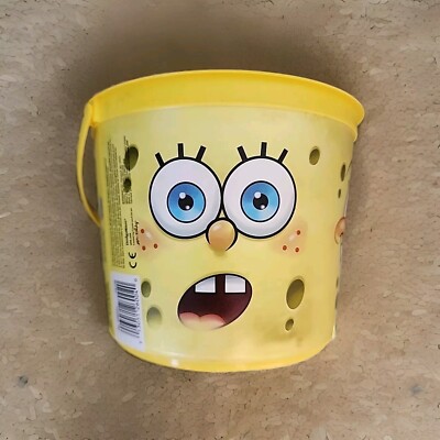 Spongebob Squarepants 4.5'' Sand Pail Favor Container Yellow Facial Expressions 